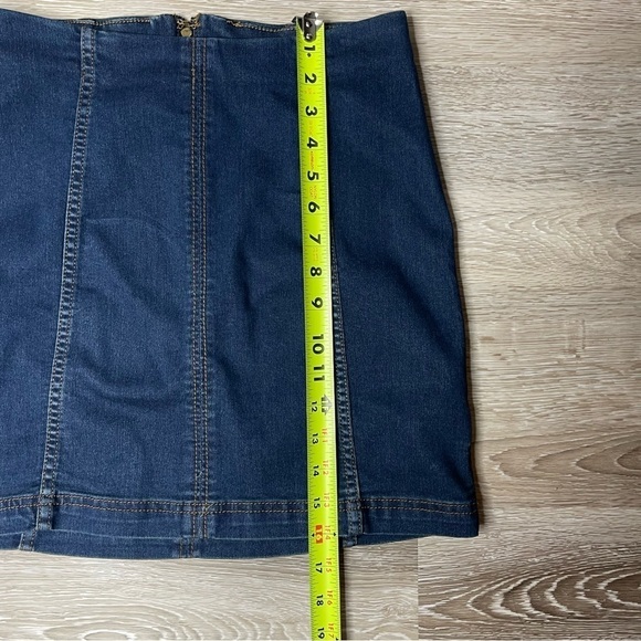 NWOT Free People Blue Mini Skirt - Picture 8 of 9